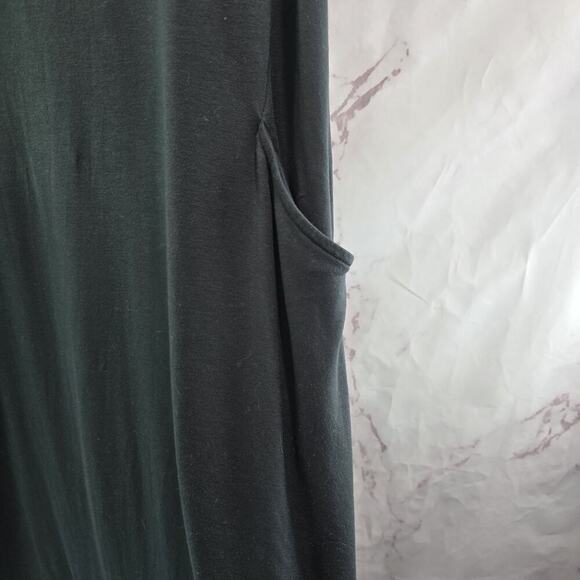 J Jill Dress Womens XL Black Sleeveless Tank Midi Maxi Luxe Tencel Mock Neck - Picture 9 of 10